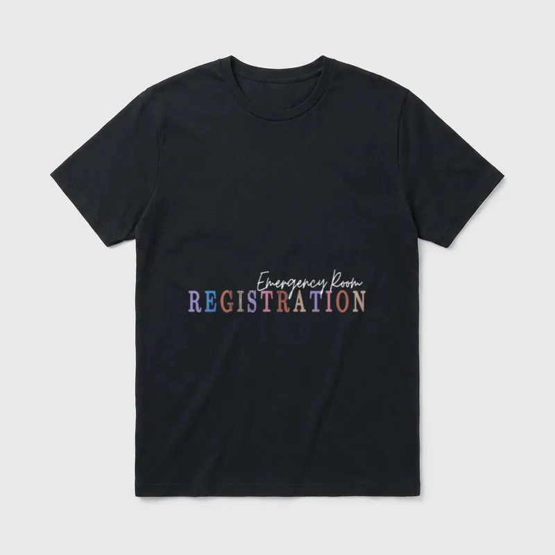 Room Registration Patient ER Registrar Clerks T-Shirt – Classic T-Shirt in Black