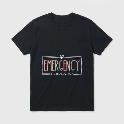 ER Nursing Emergency Nurse T-Shirt – Classic T-Shirt in Black
