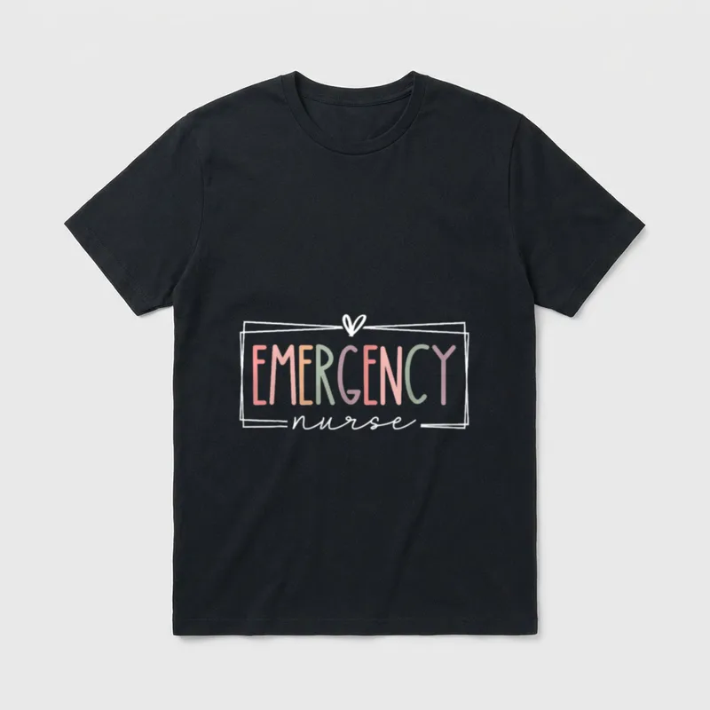 ER Nursing Emergency Nurse T-Shirt – Classic T-Shirt in Black