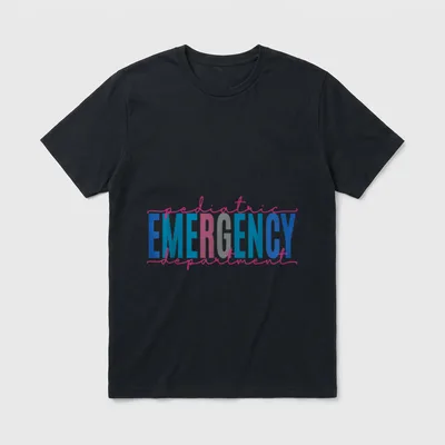 Pediatric Emergency Department ER Nurse Room T-Shirt – Classic T-Shirt in Black