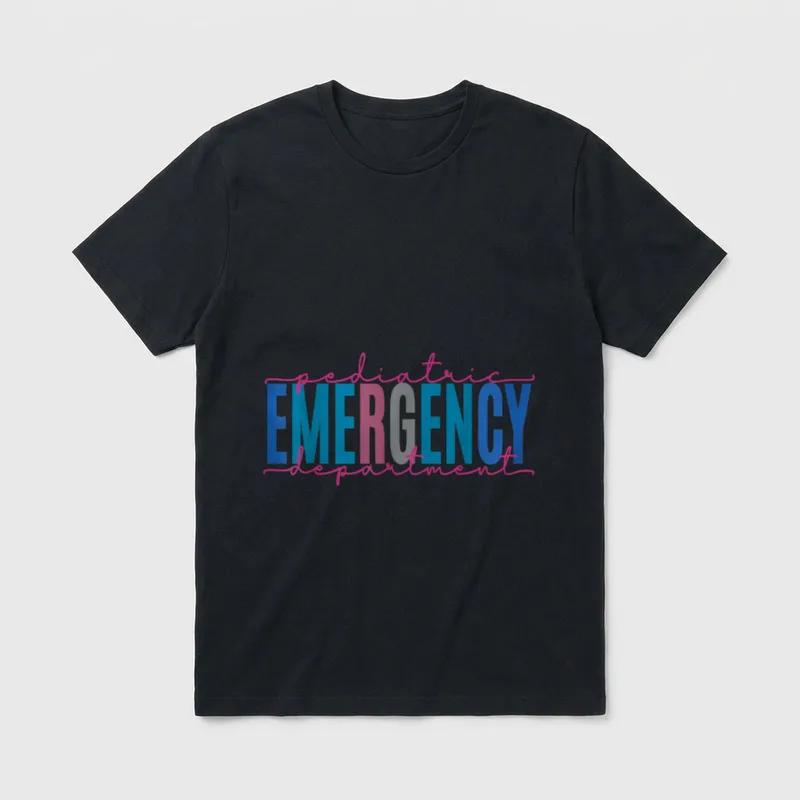 Pediatric Emergency Department ER Nurse Room T-Shirt – Classic T-Shirt in Black