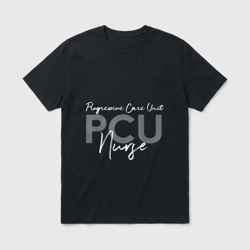 Progressive Care Unit PCU Nurse Operating T-Shirt – Progressive Care Unit PCU Nurse lettering – Classic T-Shirt in Black