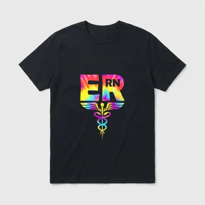 Tie Dye Caduceus ER Nurse Emergency T-Shirt – Classic T-Shirt in Black