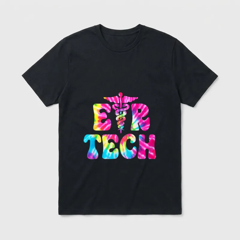 Emergency Room Technician Tie Dye ER T-Shirt – Classic T-Shirt in Black