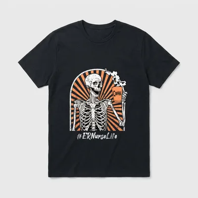 ER Emergency Room Nurse Life Coffee T-Shirt – Classic T-Shirt in Black