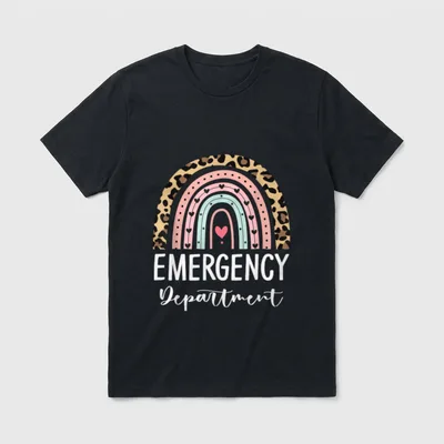 Emergency Department Room Healthcare Classic Bottom T-Shirt – EMERGENCY Department – Classic T-Shirt in Black