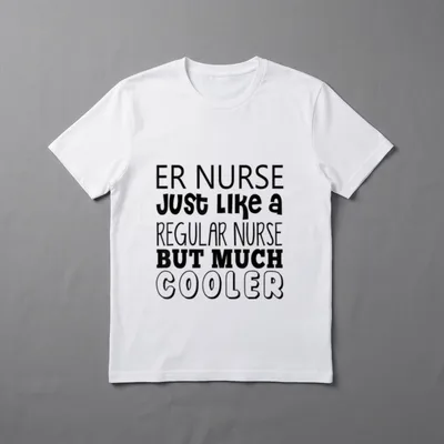 ER Nurse Regular T-Shirt – ER NURSE JUST LIKE A REGULAR NURSE BUT MUCH COOLER – Classic T-Shirt in Black