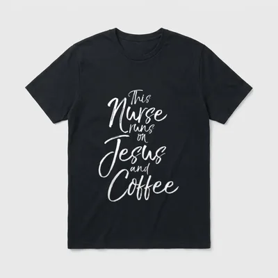 Christian Nursing This Nurse Runs T-Shirt – Classic T-Shirt in Black