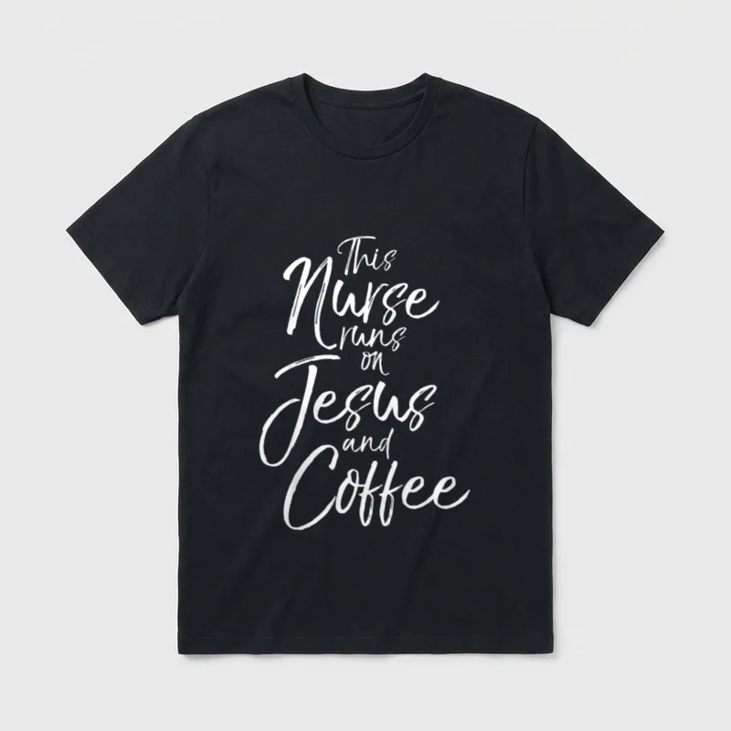 Christian Nursing This Nurse Runs T-Shirt – Classic T-Shirt in Black