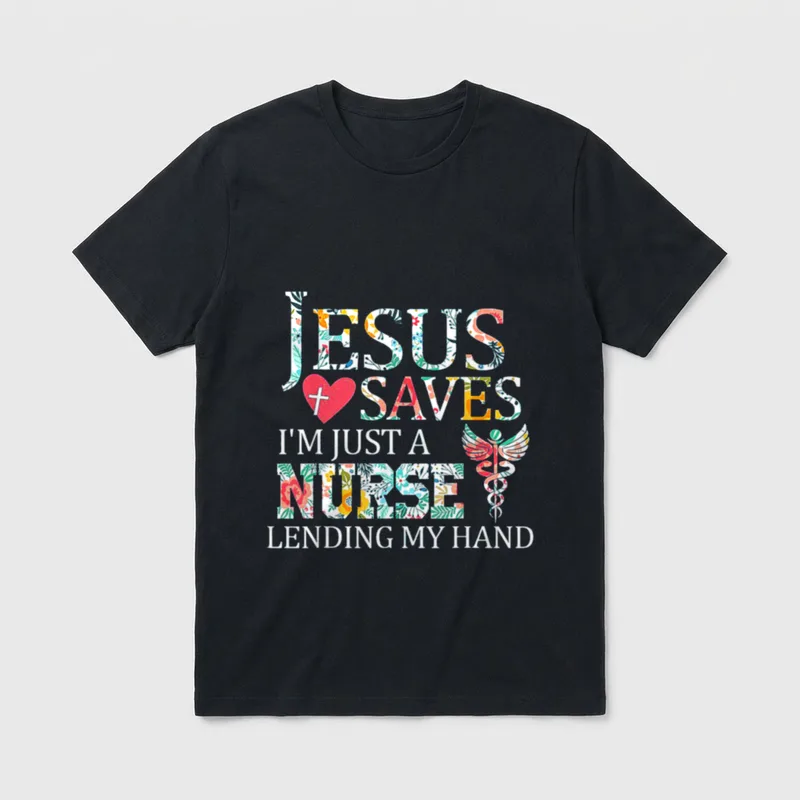 Jesus Saves I'm Just a Hand T-Shirt – Classic T-Shirt in Black
