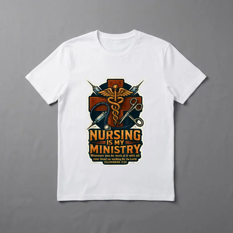 Christian Nurse Nursing Is My Bible T-Shirt – Classic T-Shirt in Black