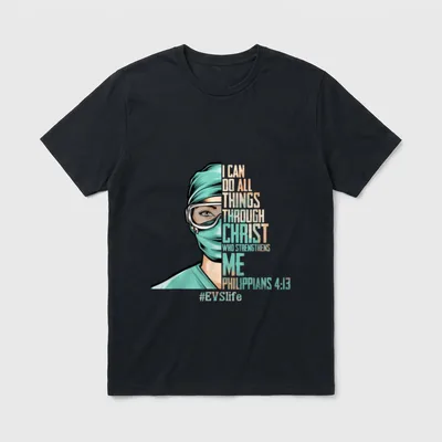EVS Nurse Life Christian T-Shirt – Classic T-Shirt in Black