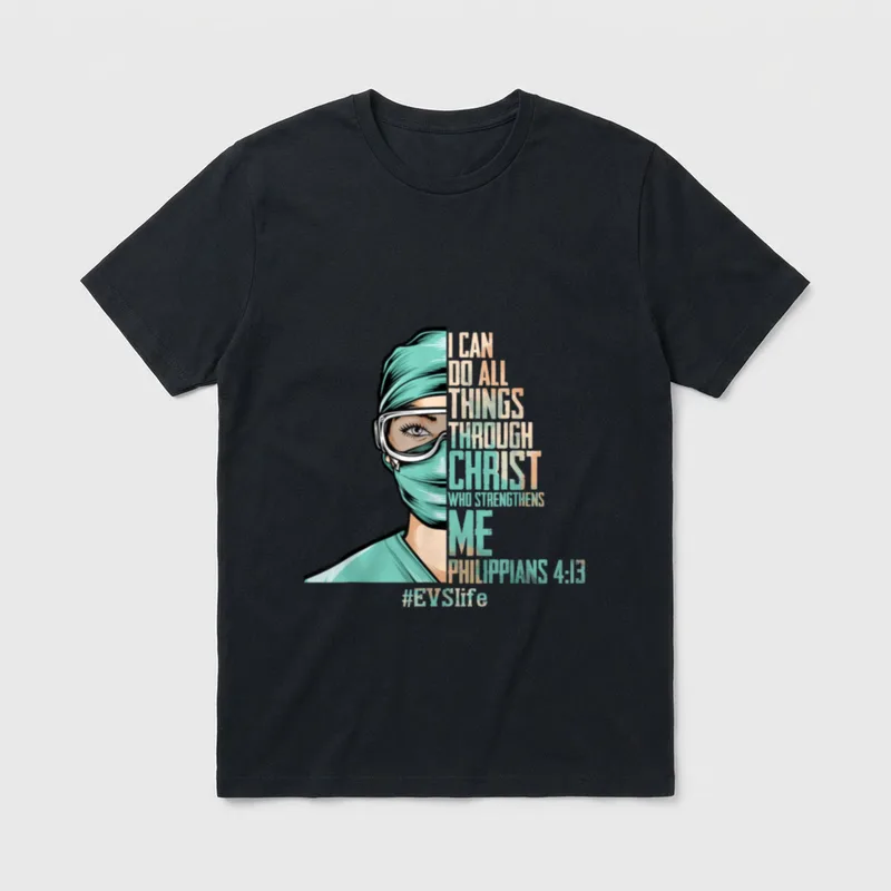 EVS Nurse Life Christian T-Shirt – Classic T-Shirt in Black