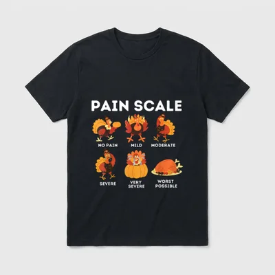 Pain Scale Turkey Assessment Trauma Nurse T-Shirt – Classic T-Shirt in Black