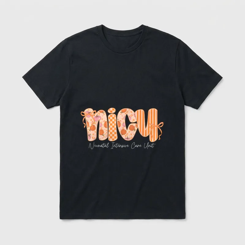 Nicu Nurse Cutest Pumpkin Fall Thanksgiving T-Shirt – Classic T-Shirt in Black