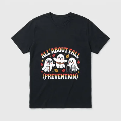 Nurse All About Fall Prevention T-Shirt – Classic T-Shirt in Black