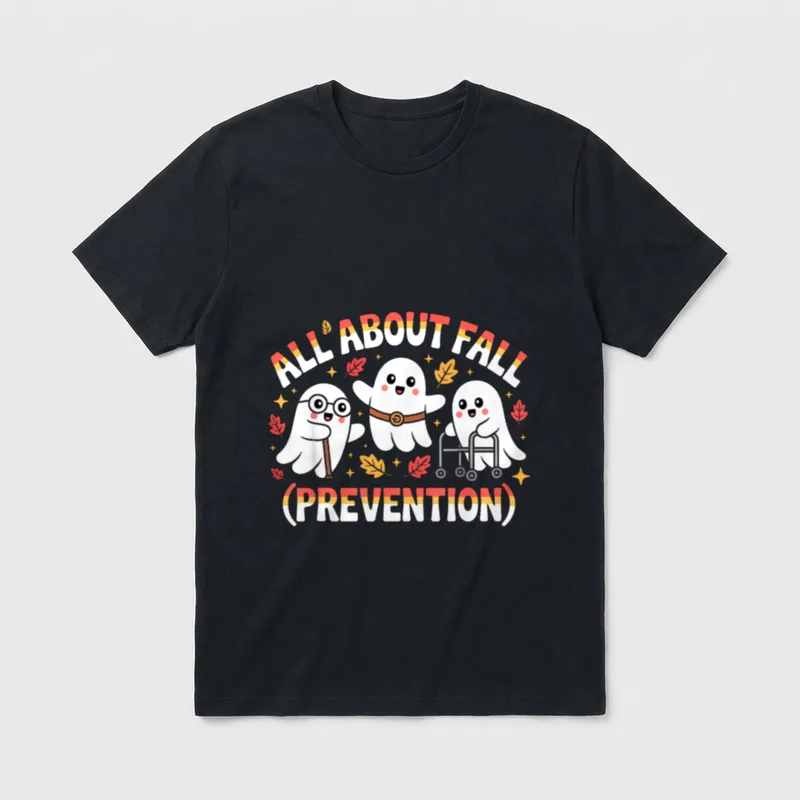 Nurse All About Fall Prevention T-Shirt – Classic T-Shirt in Black