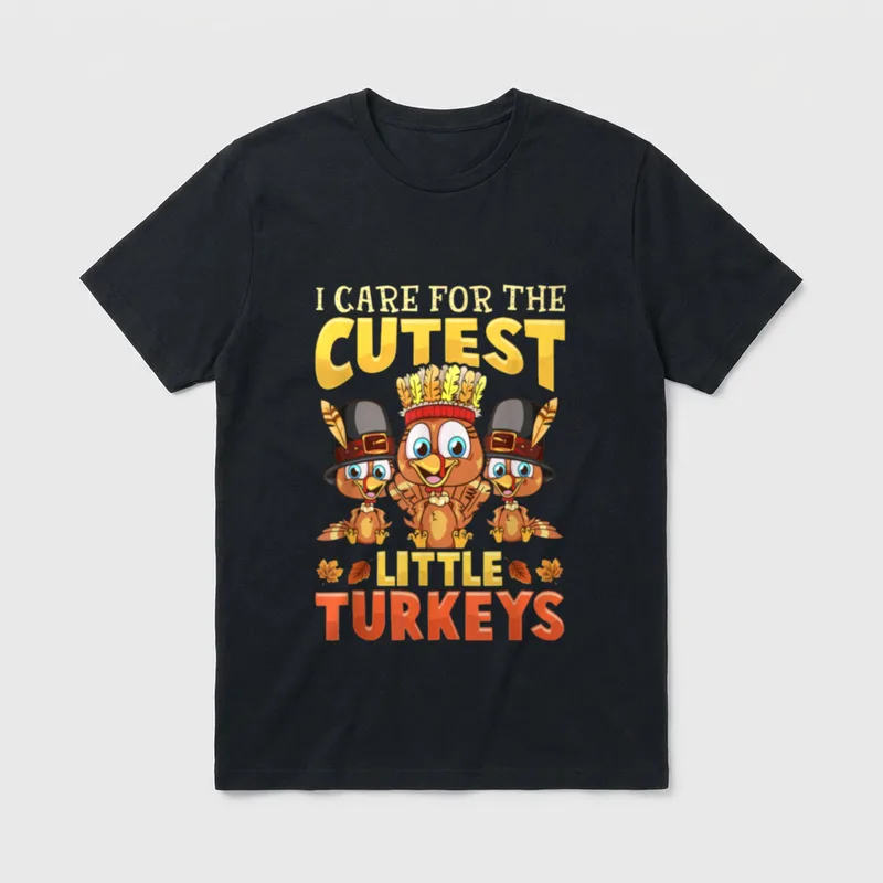 Cutest Little Turkeys NICU Nurse Care T-Shirt – Classic T-Shirt in Black