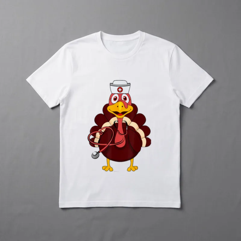 Nurse RN LVN Turkey Costume Thanksgiving T-Shirt – Classic T-Shirt in Black