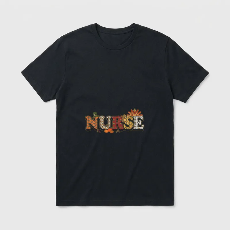 Turkey Day Nursing Thanksgiving Nurse T-Shirt – Classic T-Shirt in Black