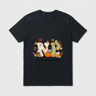 Nurse Practitioner Autumn Fall Season Thanksgiving T-Shirt – Classic T-Shirt in Black