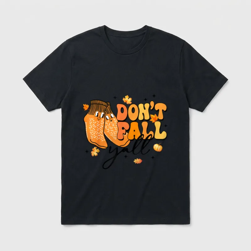 Fall Y'all Thanksgiving Nurse Patient Care T-Shirt – Classic T-Shirt in Black