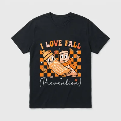 Love Fall Prevention Physical Therapy Nurse T-Shirt – Classic T-Shirt in Black