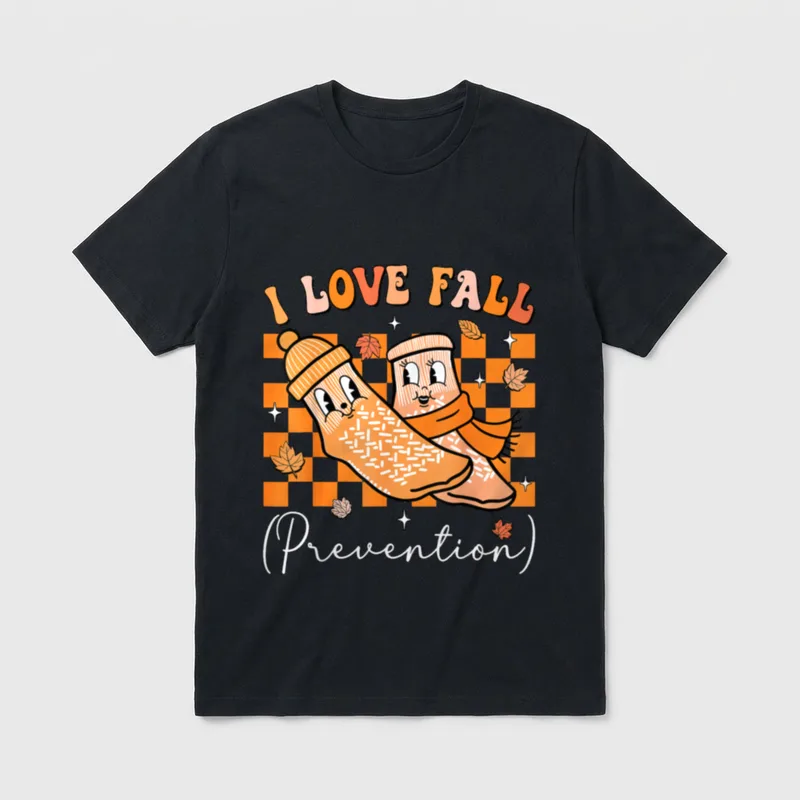 Love Fall Prevention Physical Therapy Nurse T-Shirt – Classic T-Shirt in Black
