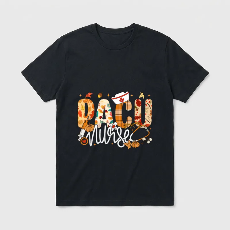 Stethoscope PACU Nurse Fall Yall Autumn T-Shirt – Classic T-Shirt in Black