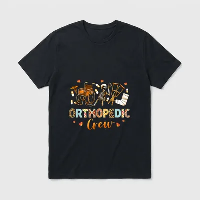 Orthopedic Nurse Ortho Nursing Fall Halloween T-Shirt – Classic T-Shirt in Black
