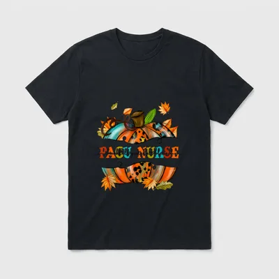 Thankful Grateful Blessed PACU Nurse Pumpkin T-Shirt – Classic T-Shirt in Black