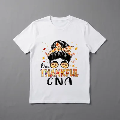 CNA Certified Nursing Assistant Thankful T-Shirt – Classic T-Shirt in Black
