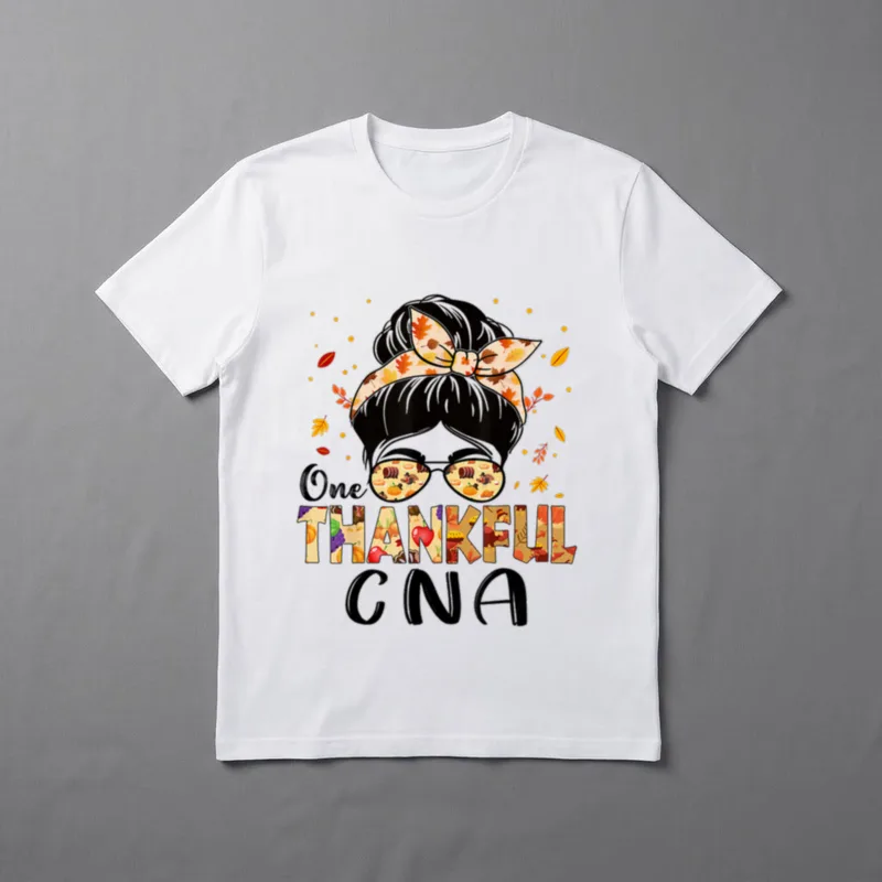 CNA Certified Nursing Assistant Thankful T-Shirt – Classic T-Shirt in Black