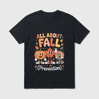 Nurse All About Fall Prevention OT T-Shirt – Classic T-Shirt in Black