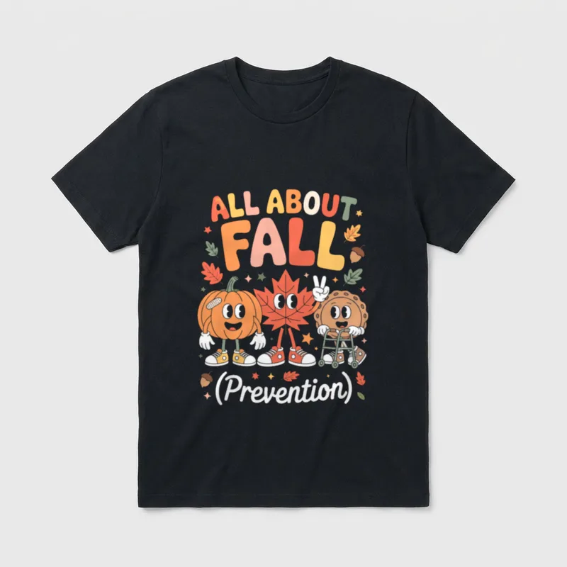Nurse All About Fall Prevention OT T-Shirt – Classic T-Shirt in Black