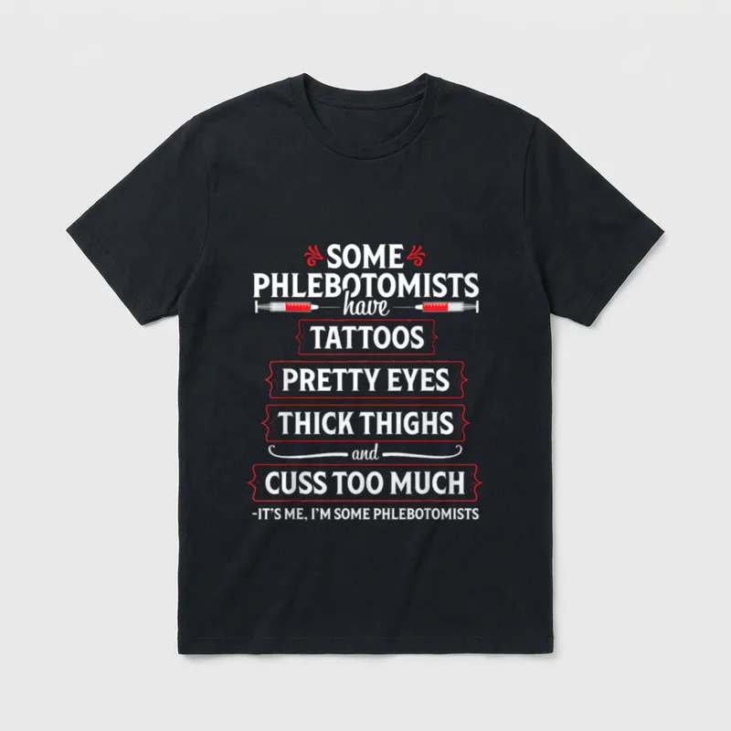 Phlebotomist Thighs Phlebotomy Technician Nurse T-Shirt – Classic T-Shirt in Black