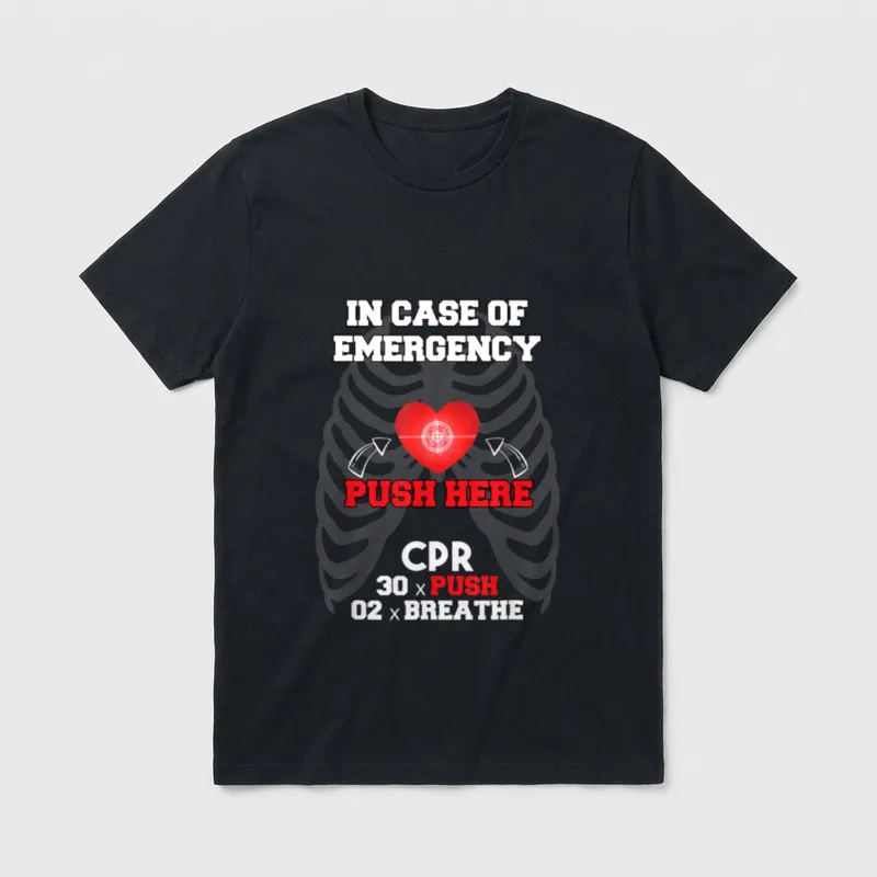 Funny Cpr Instructor First Aid T-Shirt – Classic T-Shirt in Black