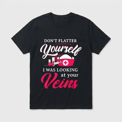 Funny Phlebotomy Technician Phlebotomist Nurse T-Shirt – Classic T-Shirt in Black