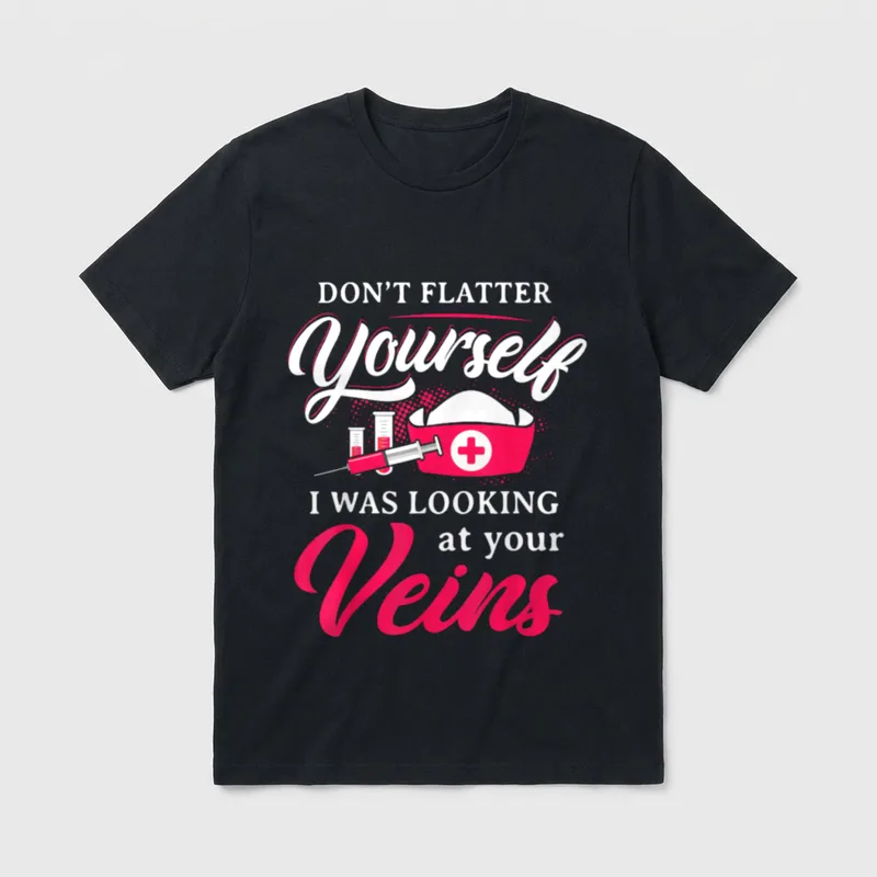 Funny Phlebotomy Technician Phlebotomist Nurse T-Shirt – Classic T-Shirt in Black