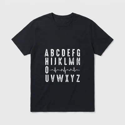 Nurse Abc's Funny PQRST ECG Heart T-Shirt – Classic T-Shirt in Black