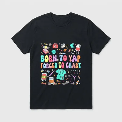 Yap Forced Chart Funny Vintage Nurses T-Shirt – Classic T-Shirt in Black