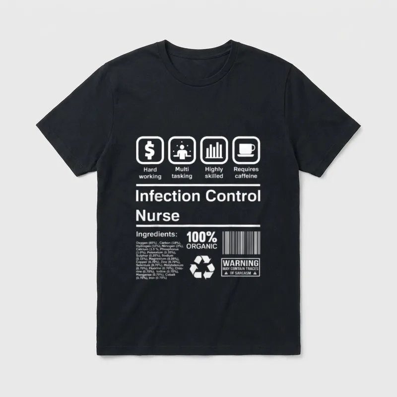 E-Z Infection Control Nurse T-Shirt – Classic T-Shirt in Black