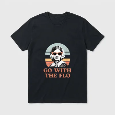 Go with the Flo Funny Nursing T-Shirt – Classic T-Shirt in Black