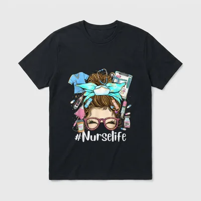 Nurse Life Funny Healthcare Worker T-Shirt – Classic T-Shirt in Black