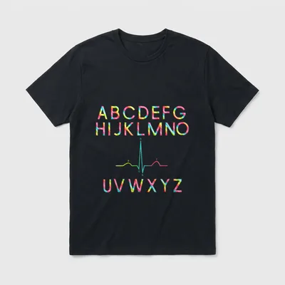 Nurse PQRST Alphabet Rainbow Funny RN T-Shirt – Classic T-Shirt in Black