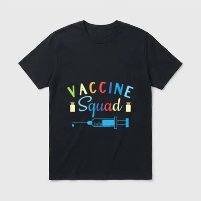 Vaccine Squad Cute Nurse Doctor DR T-Shirt – Classic T-Shirt in Black