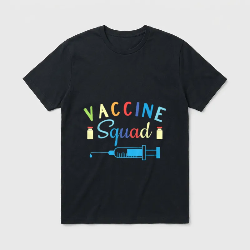 Vaccine Squad Cute Nurse Doctor DR T-Shirt – Classic T-Shirt in Black
