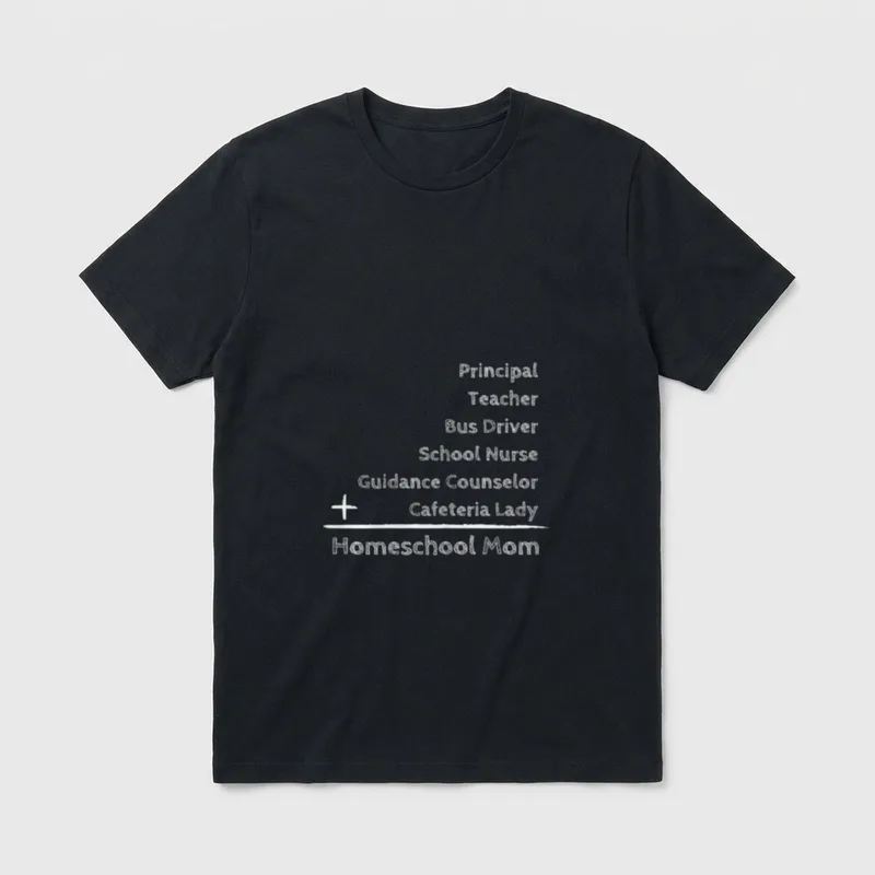 Principal Teacher Nurse Funny Homeschool Mom T-Shirt – Classic T-Shirt in Black