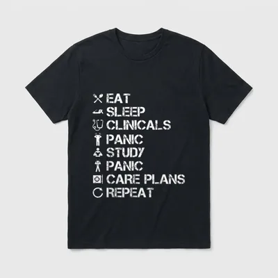 Funny Nursing Student Humor Nurse T-Shirt – Classic T-Shirt in Black