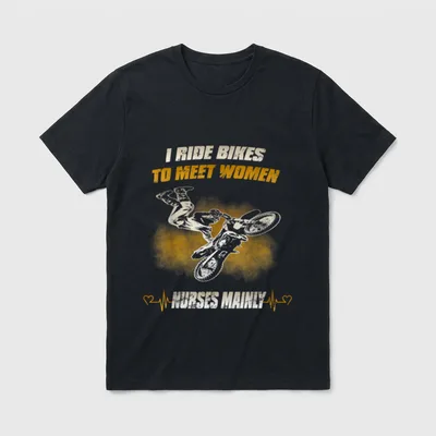 Ride Bikes to Meet Nurses T-Shirt – Classic T-Shirt in Black